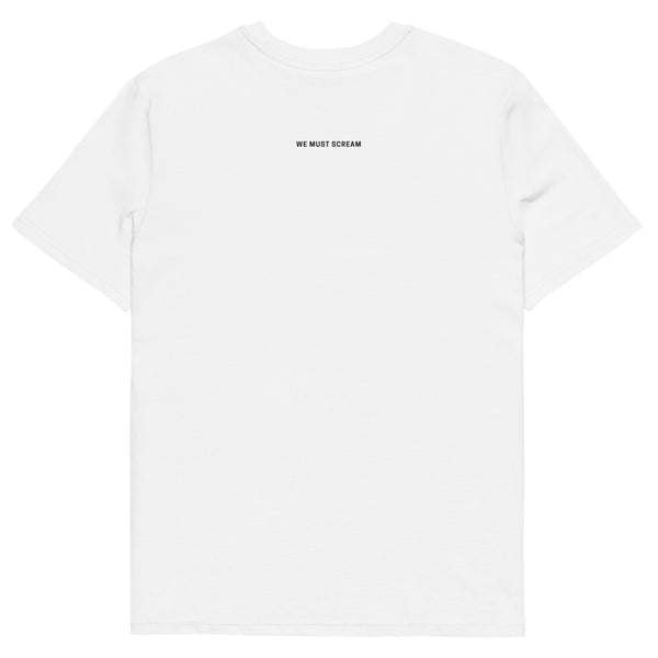 Blue Vow - We Must Scream - organic cotton t-shirt (reverse)